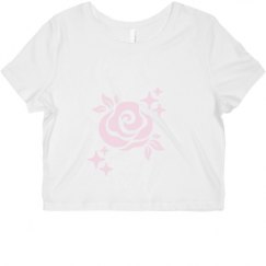 Ladies Slim Fit Crop Top Tee