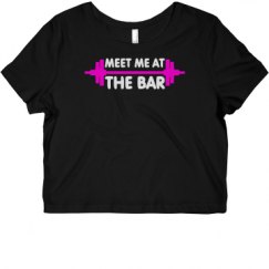 Ladies Slim Fit Crop Top Tee