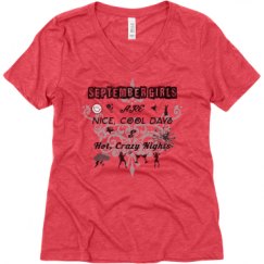 Ladies Relaxed Fit Super Soft Triblend V-Neck Tee
