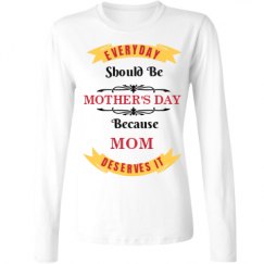 Ladies Relaxed Fit Basic Long Sleeve Tee