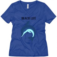 Ladies Relaxed Fit V-Neck Tee