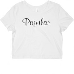 Ladies Slim Fit Crop Top Tee