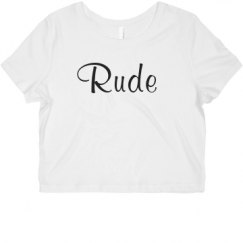 Ladies Slim Fit Crop Top Tee