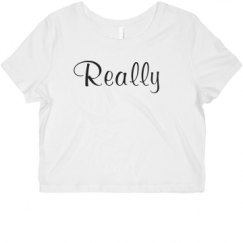 Ladies Slim Fit Crop Top Tee