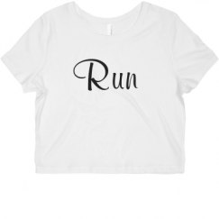 Ladies Slim Fit Crop Top Tee