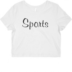 Ladies Slim Fit Crop Top Tee