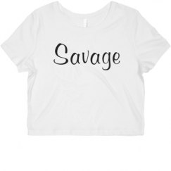 Ladies Slim Fit Crop Top Tee