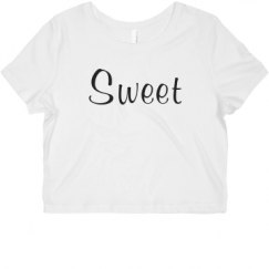 Ladies Slim Fit Crop Top Tee