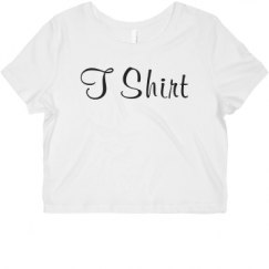 Ladies Slim Fit Crop Top Tee