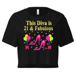 Ladies Festival Cali Crop Top Tee