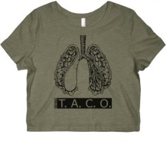 Ladies Slim Fit Crop Top Tee