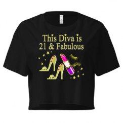 Ladies Festival Cali Crop Top Tee