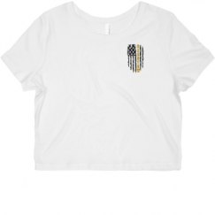 Ladies Slim Fit Crop Top Tee