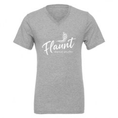 Unisex CVC Jersey V-Neck T-Shirt