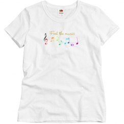 Colorful music notes top