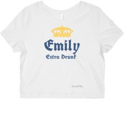 Ladies Slim Fit Crop Top Tee