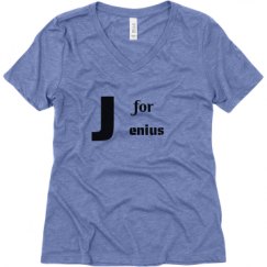 Ladies Relaxed Fit Super Soft Triblend V-Neck Tee