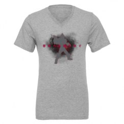 Unisex CVC Jersey V-Neck T-Shirt