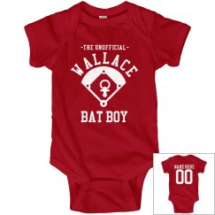 Little Baseball Bat Boy Onesie With Custom Back
