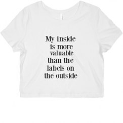 Ladies Slim Fit Crop Top Tee