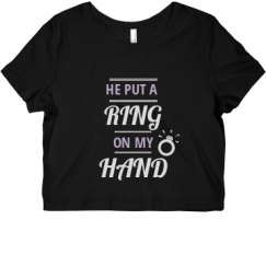 Ladies Slim Fit Crop Top Tee