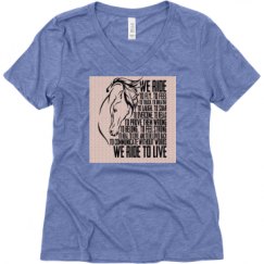 Ladies Relaxed Fit Super Soft Triblend V-Neck Tee