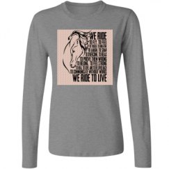 Ladies Relaxed Fit Basic Long Sleeve Tee