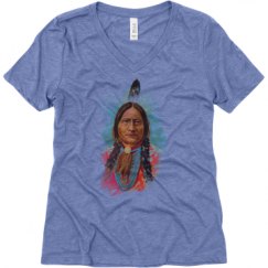 Ladies Relaxed Fit Super Soft Triblend V-Neck Tee