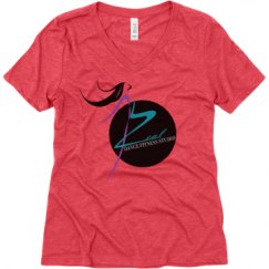 Ladies Relaxed Fit Super Soft Triblend V-Neck Tee