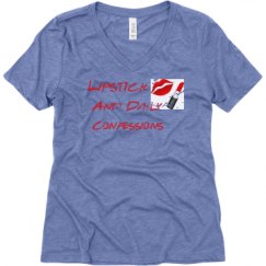 Ladies Relaxed Fit Super Soft Triblend V-Neck Tee