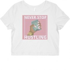 Ladies Slim Fit Crop Top Tee