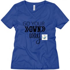Ladies Relaxed Fit V-Neck Tee