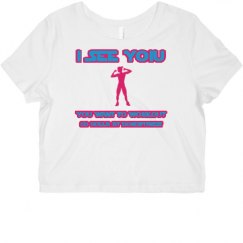 Ladies Slim Fit Crop Top Tee