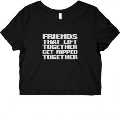 Ladies Slim Fit Crop Top Tee