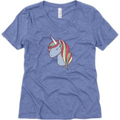 Ladies Relaxed Fit Super Soft Triblend V-Neck Tee