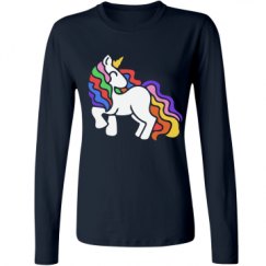 Ladies Relaxed Fit Basic Long Sleeve Tee