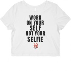 Ladies Slim Fit Crop Top Tee