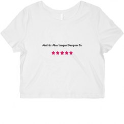 Ladies Slim Fit Crop Top Tee