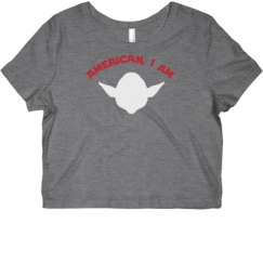 Ladies Slim Fit Crop Top Tee