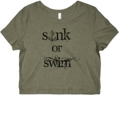 Ladies Slim Fit Crop Top Tee