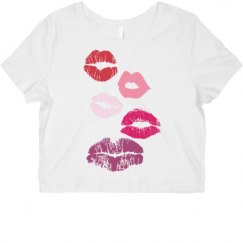 Ladies Slim Fit Crop Top Tee