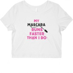 Ladies Slim Fit Crop Top Tee