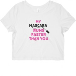 Ladies Slim Fit Crop Top Tee