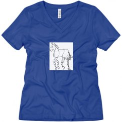 Ladies Relaxed Fit V-Neck Tee