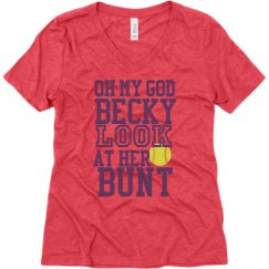 Ladies Relaxed Fit Super Soft Triblend V-Neck Tee