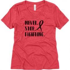 Ladies Relaxed Fit Super Soft Triblend V-Neck Tee