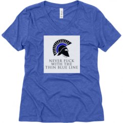 Ladies Relaxed Fit Super Soft Triblend V-Neck Tee