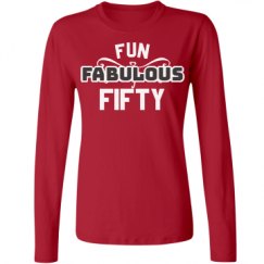 Ladies Relaxed Fit Basic Long Sleeve Tee