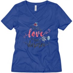 Ladies Relaxed Fit V-Neck Tee