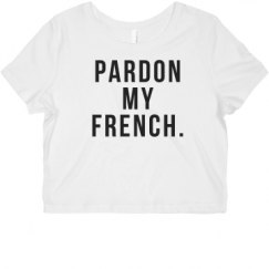 Ladies Slim Fit Crop Top Tee